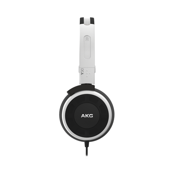 Y 30 - White - Stylish, uncomplicated, foldable headphones with 1 button universal remote/mic - Detailshot 1