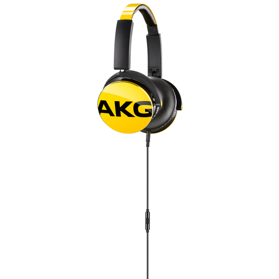 Y50 - Yellow - On-ear headphones with AKG-quality sound, smart styling, snug fit and detachable cable with in-line remote/mic - Detailshot 1