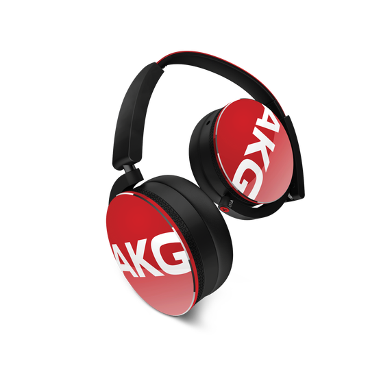 Y50 - Red - On-ear headphones with AKG-quality sound, smart styling, snug fit and detachable cable with in-line remote/mic - Hero