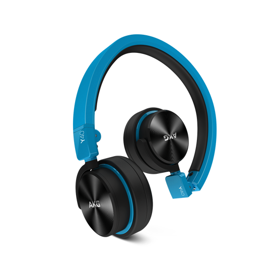 Y40 - Blue - High-performance foldable headphones with universal in-line microphone and remote - Hero