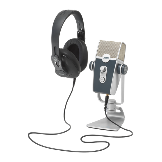 AKG Podcaster Essentials - Black / Gray - Audio Production Toolkit: AKG Lyra USB Microphone and AKG K371 Headphones - Hero