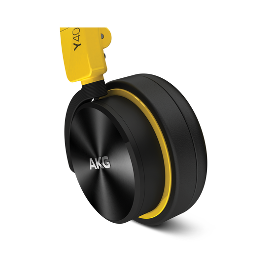 Y40 - Yellow - High-performance foldable headphones with universal in-line microphone and remote - Detailshot 1
