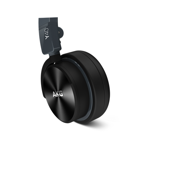 Y40 - Black - High-performance foldable headphones with universal in-line microphone and remote - Detailshot 1