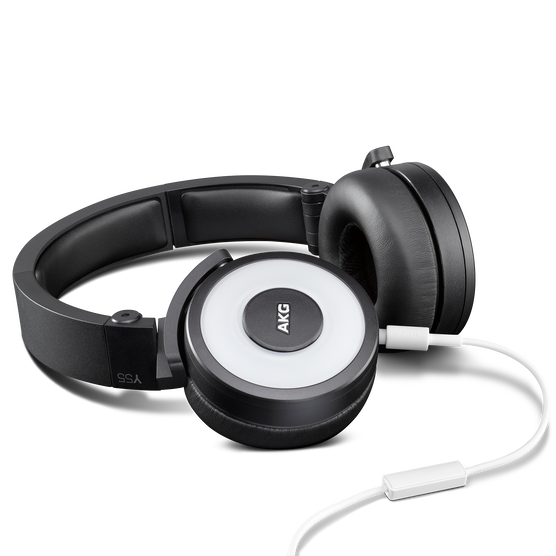Y55 - White - High-performance DJ headphones with in-line microphone and remote - Hero