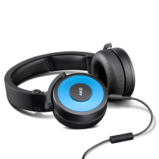 Y55 - Blue - High-performance DJ headphones with in-line microphone and remote - Detailshot 1