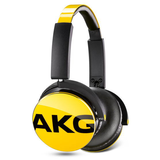 Y50 - Yellow - On-ear headphones with AKG-quality sound, smart styling, snug fit and detachable cable with in-line remote/mic - Detailshot 3