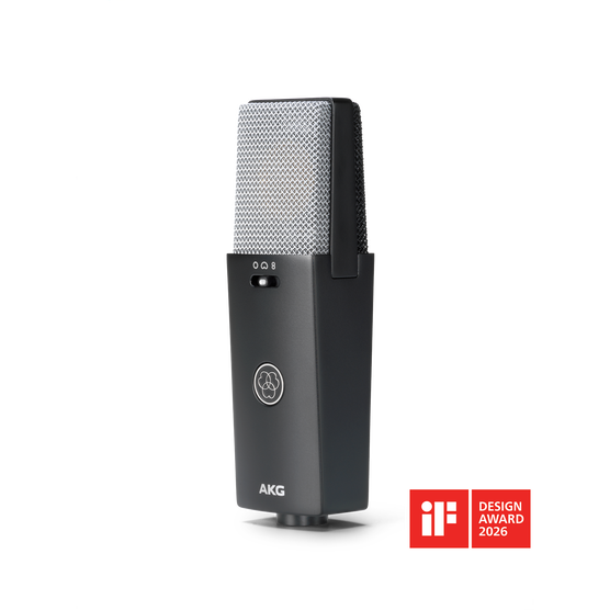 C114 - Black - Large Diaphragm Multi-Pattern Condenser Microphone - Hero