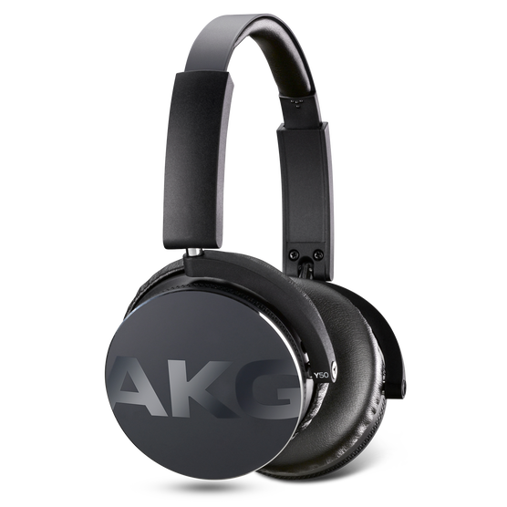 Y50 - Black - On-ear headphones with AKG-quality sound, smart styling, snug fit and detachable cable with in-line remote/mic - Detailshot 4