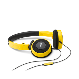 Y 30 - Yellow - Stylish, uncomplicated, foldable headphones with 1 button universal remote/mic - Hero