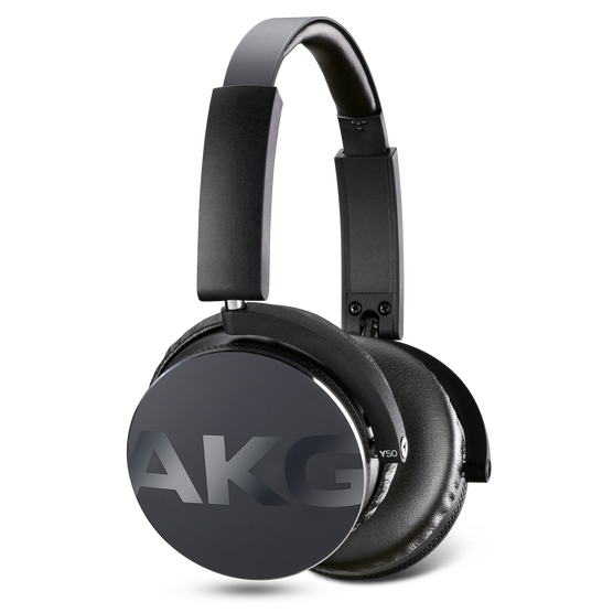 Y50 - Black - On-ear headphones with AKG-quality sound, smart styling, snug fit and detachable cable with in-line remote/mic - Detailshot 4