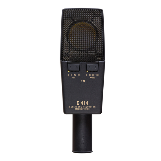 C414 XLII - Black - Reference multipattern condenser microphone - Back