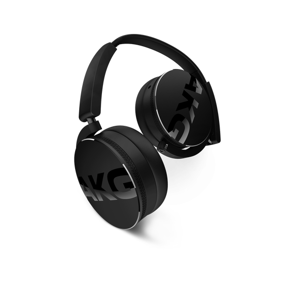 Y50 - Black - On-ear headphones with AKG-quality sound, smart styling, snug fit and detachable cable with in-line remote/mic - Hero