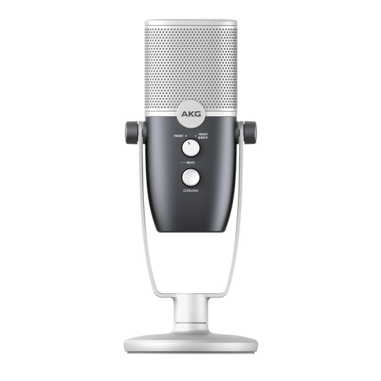 AKG Ara - Blue - Professional Two-Pattern USB Condenser Microphone - Front