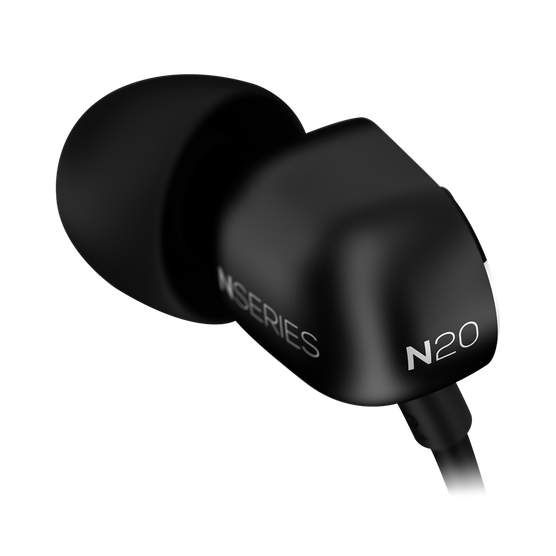 N20U - Black - Reference class in-ear headphones with universal 3 button remote. - Detailshot 5