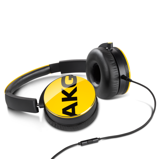 Y50 - Yellow - On-ear headphones with AKG-quality sound, smart styling, snug fit and detachable cable with in-line remote/mic - Detailshot 2