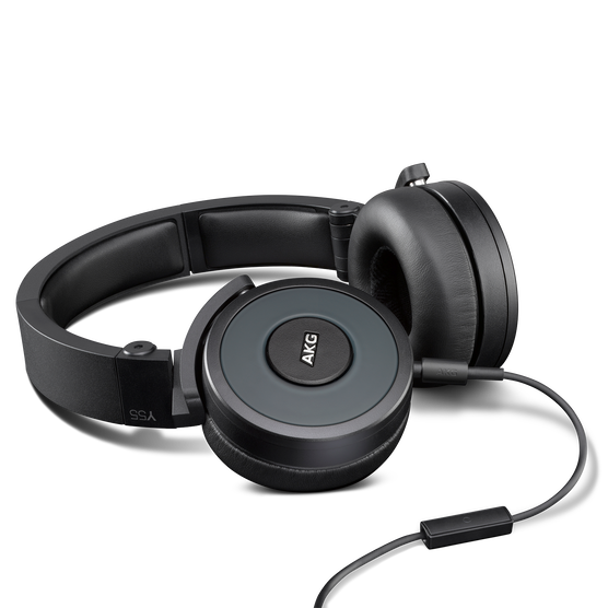 Y55 - Black - High-performance DJ headphones with in-line microphone and remote - Hero